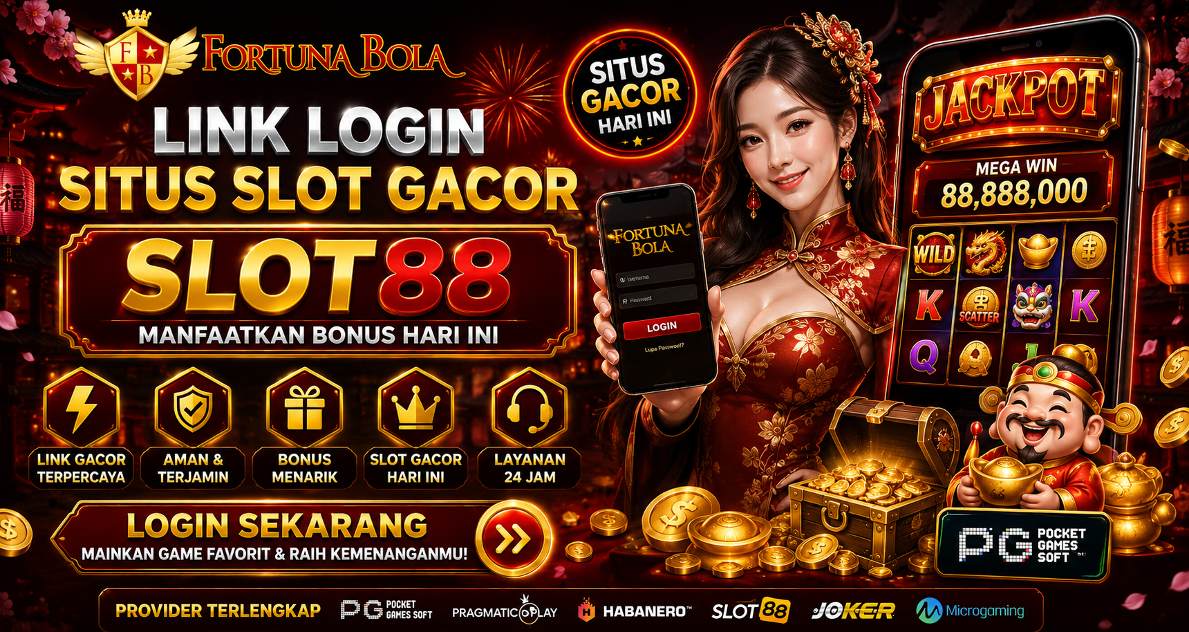 banner Fortunabola » Link Login Situs Slot Gacor (Slot88) Manfaatkan Bonus Hari Ini